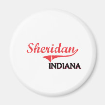Sheridan Indiana City Classic Fridge Magnets