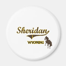 Sheridan Wyoming City Classic Fridge Magnets