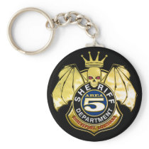 Sheriff Area 5 Badge Keychains