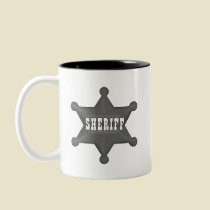 Sheriff Badge mugs