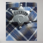 Sheriff Badge on Western Shirt Posters