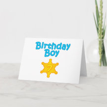 Year Old Birthday Boy Greeting Cards, Note Cards and 7 