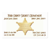 Sheriff Business Card