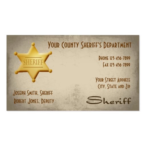 Sheriff Business Card