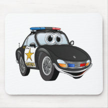 Sheriff Car Cartoon 2 BWS Mouse Pad
