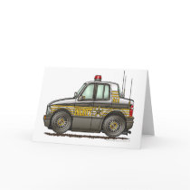Sheriff Car Patrol Car Law Enforcement Greeting Cards