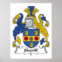 Sheriff Family Crest Poster