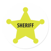 sheriff star stickers by Tomaniac sheriff star stickers