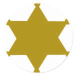 Sheriff star round stickers