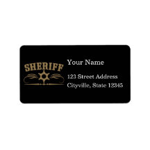 Sheriff Western Style Custom Address Label
