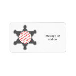 Sheriff's Tin Star Photo Frame Personalized Address Label