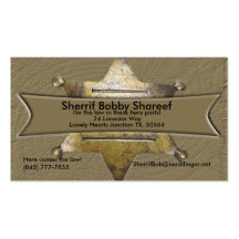 Sherrif Style Business card