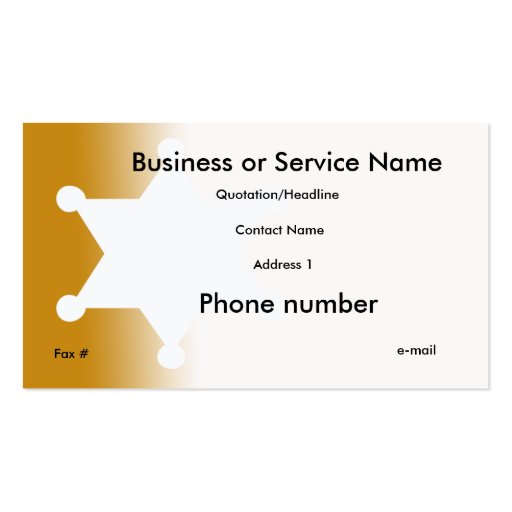sherriff badge 2, Business or Service Name, Add... Business Card Templates