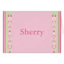 Sherry Pink Modern Circles Card