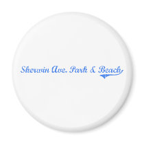 Sherwin Ave. Park & Beach Illinois Classic Design Fridge Magnet