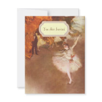 She's A Star - A Ballet Recital Invitation