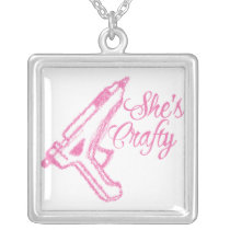she's crafty necklace necklaces