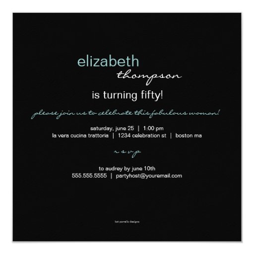 She's Fabulous! Birthday Party Invitation