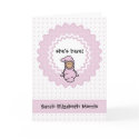 "she's here!" Baby Girl Birth Anno... - Customized cards by cutietoots "she's here!" Baby Girl Birth Anno... - Customized cards