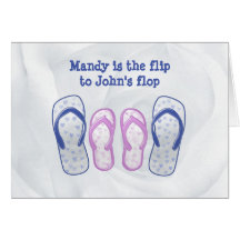 she's the flip to my flop greeting card