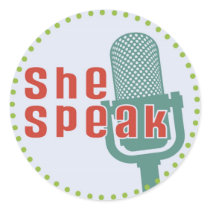 SheSpeak Round Sticker stickers