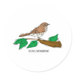 Shetha Sparrow Round Stickers