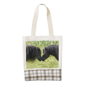 Shetland pony mare and stallion bag zazzle HEART tote bag