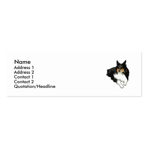 Shetland Sheepdog  Business Card (front side)