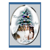 Shetland Sheepdog Christmas Gifts Business Card Template