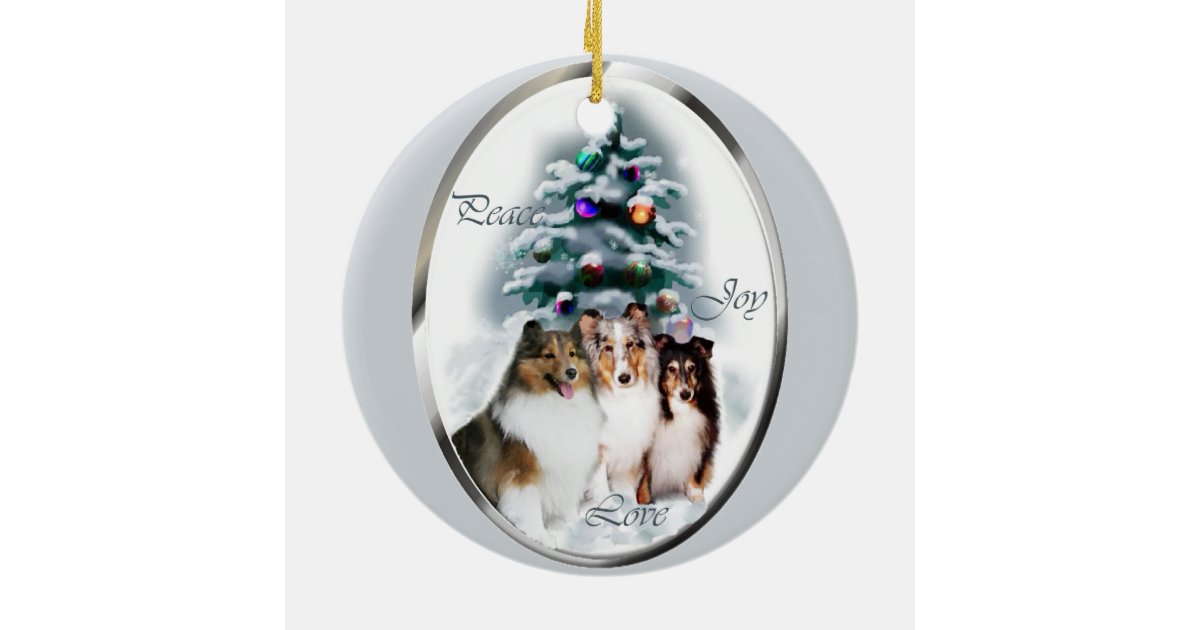 shetland sheepdog christmas gifts ceramic ornament zazzle shetland sheepdog christmas gifts ceramic ornament zazzle