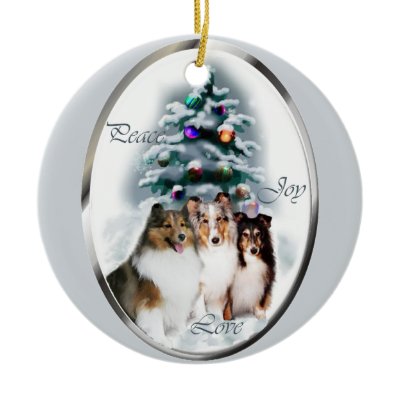 Shetland Sheepdog Christmas Gifts Christmas Ornament