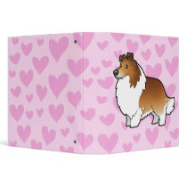 Shetland Sheepdog / Collie Love 3 Ring Binders