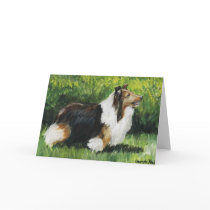 "Shetland Sheepdog" Dog Art Greeting Card