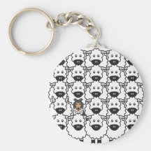 Shetland Sheepdog in the Sheep Key Chain