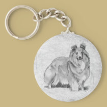 Shetland Sheepdog keychains