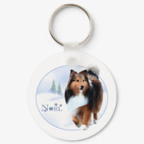 Shetland Sheepdog Noel Keychain by GreyWolfCreation Shetland Sheepdog Noel Keychain