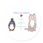 Shetland Sheepdog Peace On Earth stickers