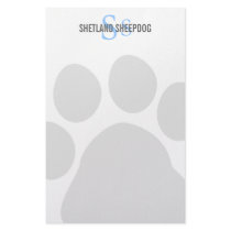 Shetland Sheepdog (Sheltie) Monogram Design Stationery