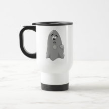 Shh Cartoon Ghost Cute Secret  Halloween Mug