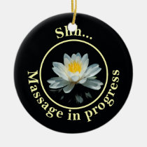 Shh... Massage in progress Door Sign ornaments