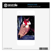 SHH! Snowy Holiday Horse Skin For The iPhone 4