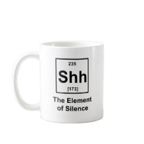 Shh! The Element of Silence mugs