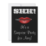 SHH! ZIP your lip surprise party invite