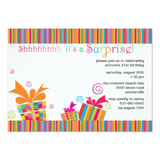 Shhh Surprise Party Invitation Shhh Surprise Party Invitation