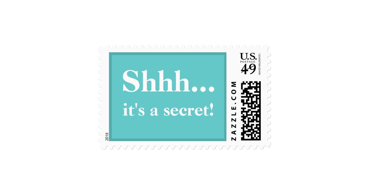 Shhh It S A Secret Postage Stamps Tiffany Zazzle