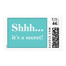 Shhh....It's A Secret Postage Stamps - Tiffany
