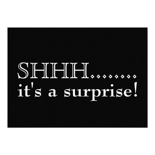 Shhh+It's+a+Surprise+Clip+Art Shhh... It's a surprise 50th birthday party 5x7 Paper Invitation Card ...