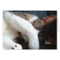 Shhh... It's A Surprise Party Cat Card