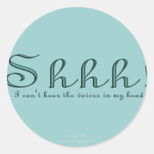 Shhh Round Sticker