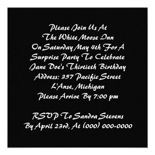 Shhh... Surprise Party Invitation Whisper in Ear